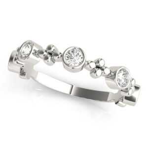 Bezel Set Stackable Wedding Bands