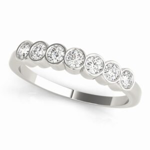 Bezel Set Stackable Wedding Band