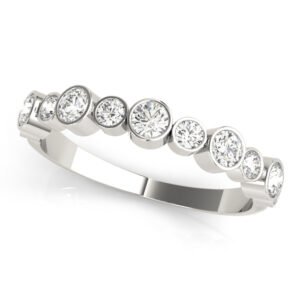 Bezel Set Diamond Wedding Band