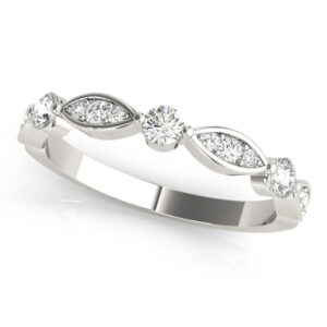 Round & Marquise Shaped Stackable Band