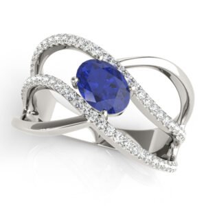 Double Row Split Shank Oval Fashion Rings