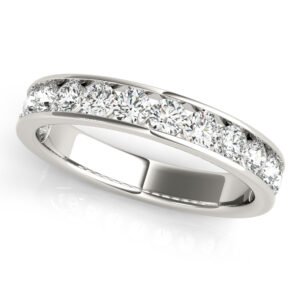 Single Row Channel Set Wedding Ring