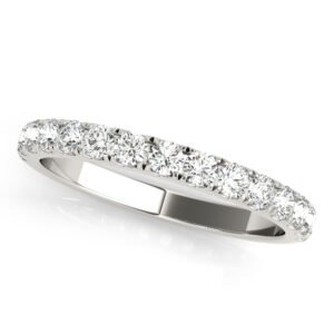 Straight Split Prong Diamond Wedding Band