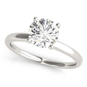 Round Hidden Halo Engagement Ring