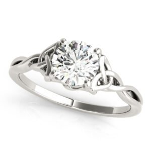 Solitaire Round Twisted Engagement Ring