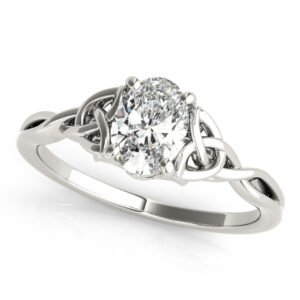 Oval-Cut Solitaire Twisted Engagement Ring