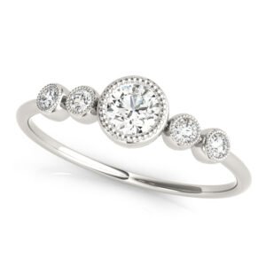 Milgrain Bezel Set Fashion Ring