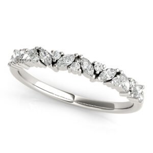 Alternating Round & Marquise Diamond Band