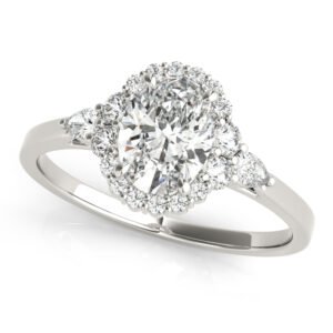 Oval Cut Halo Engagement Ring
