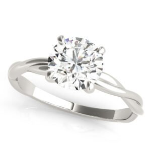Twisted Solitaire Engagement Ring