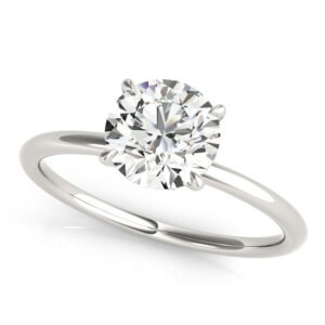 Solitaire Hidden Halo Engagement Ring