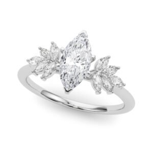 Scattered Marquise Engagement Ring