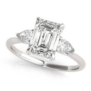 3-Stone Emerald Cut Engagement Ring