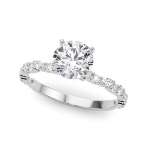 Shared Prong Engagement Ring
