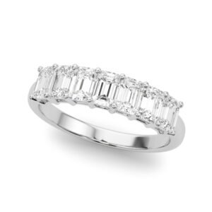 7-Stone Emerald Cut Wedding Band