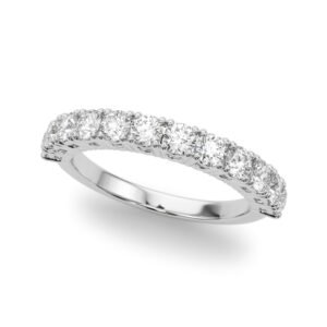 Straight Prong Set Wedding Band