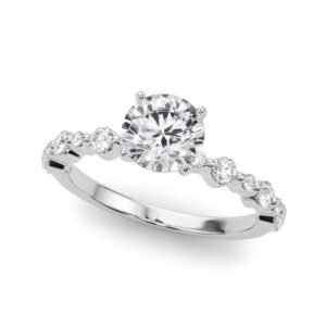Single Shared Prong Engagement Ring