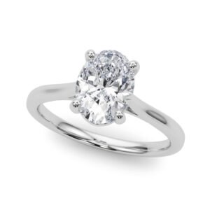 Solitaire Oval Engagement Ring