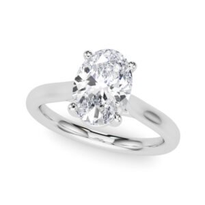 Solitaire Oval Engagement Ring