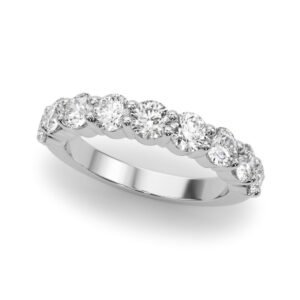 9-Stone Shared Prong Wedding Band