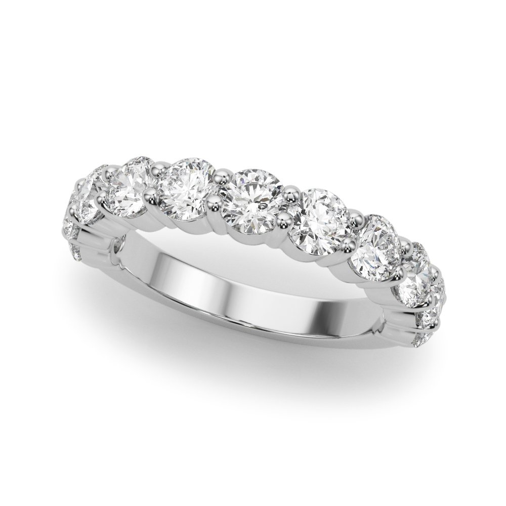 11-Stone Shared Prong Wedding Band
