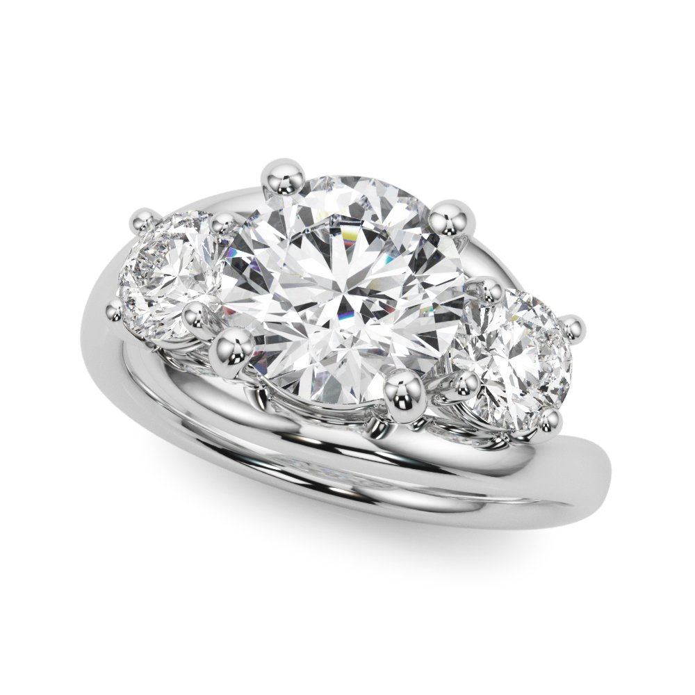 3-Stone Round Engagement Ring