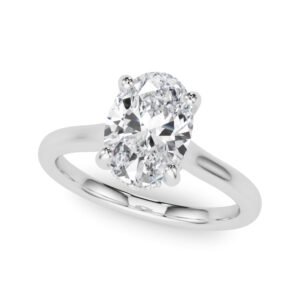 Oval Hidden Halo Engagement Ring