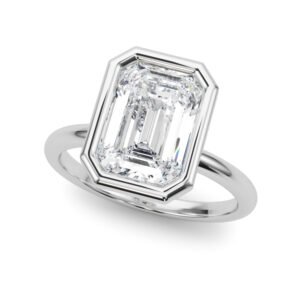 Solitaire Bezel Set Engagement Ring