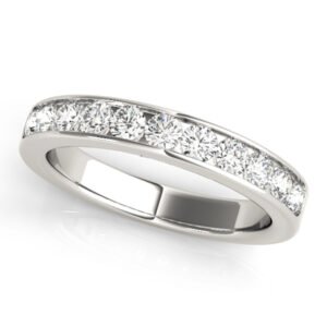 Channel Set Wedding Band