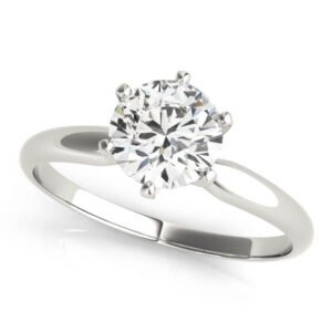 6 Prong Round Solitaire
