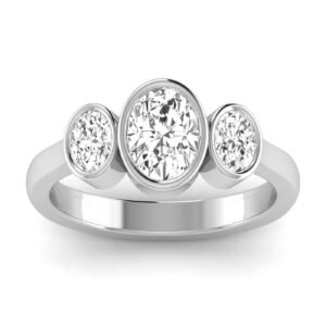 3 STONE OVAL RING