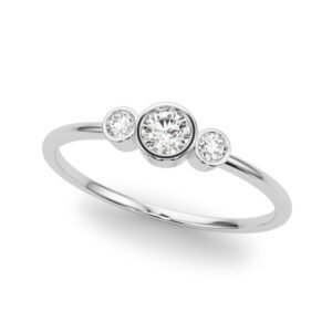 3-Stone Bezel Set Fashion Ring