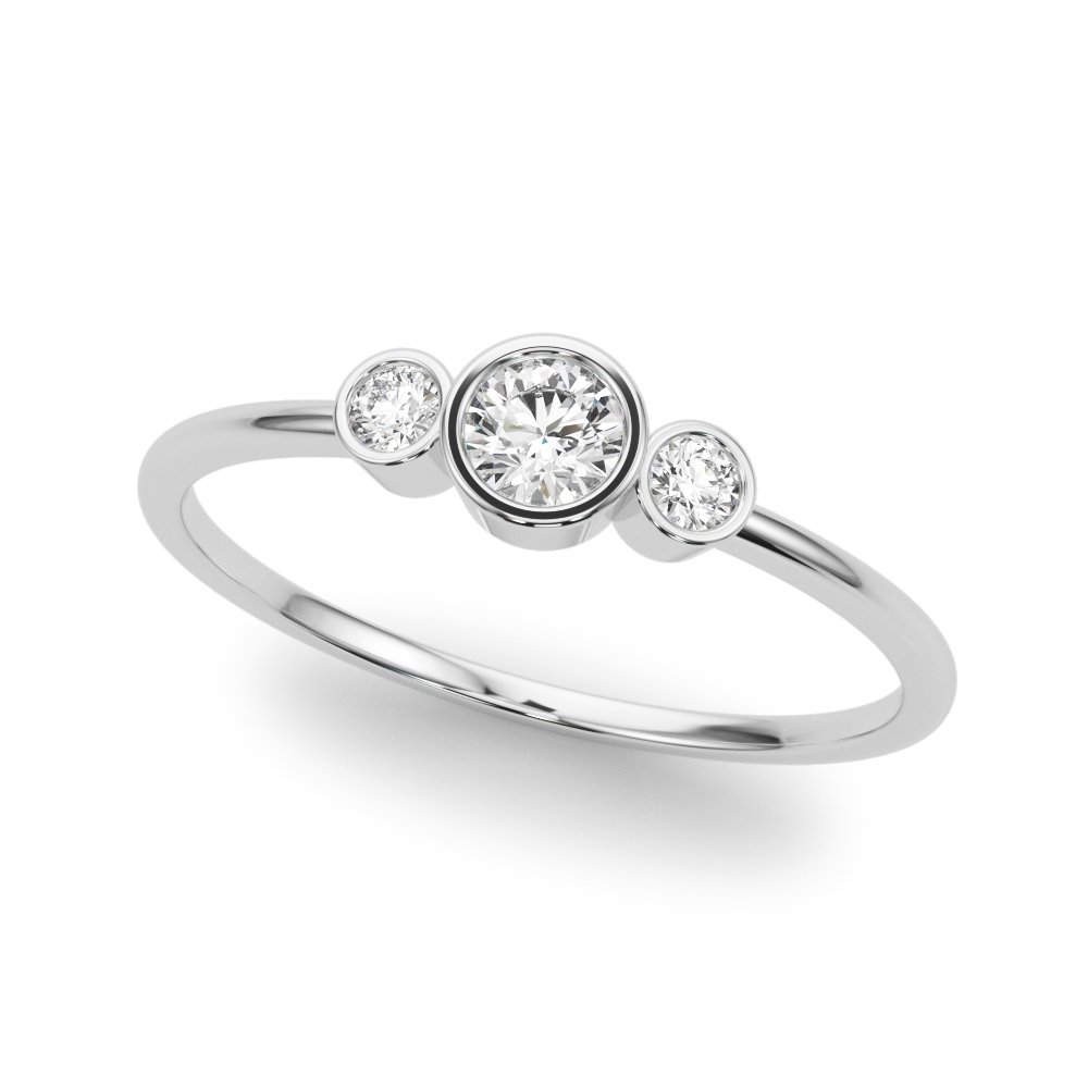 3-Stone Bezel Set Fashion Ring