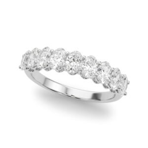 Half Eternity Oval Shape Wedding Band